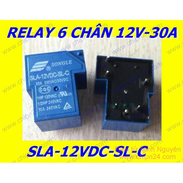 [1 CON] RELAY 6 CHÂN 12V-30A SLA-12VDC-SL-C 6P12V30A)