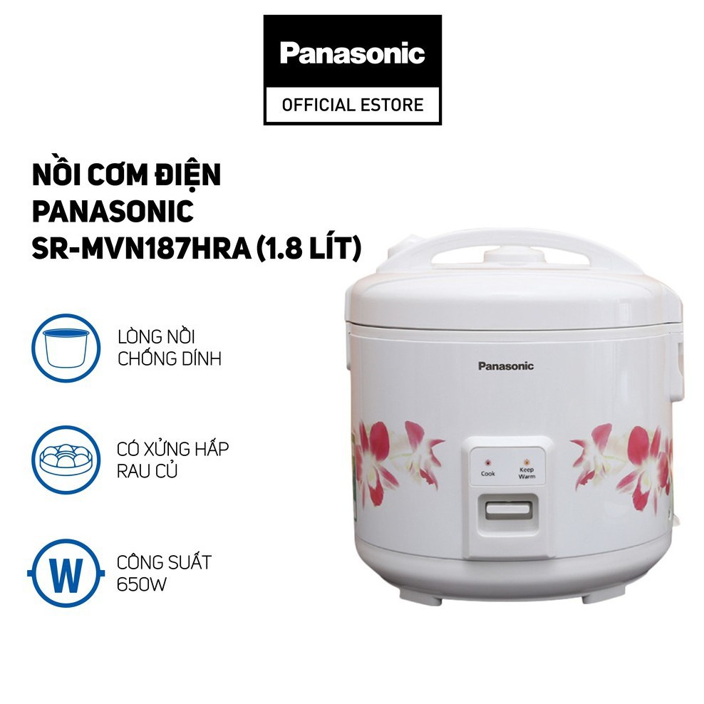 Nồi cơm điện nắp gài Panasonic PANC-SR-MVN187HRA/187LRA (1.8L) - Hàng Chính Hãng