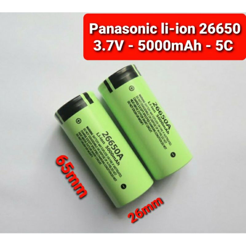 achun.vn - PIN Panasonic/HLY-26650 - 5000mah (5C) - 3.7v XẢ 25A