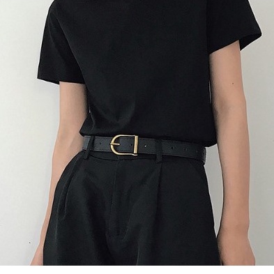 Thắt lưng Unisex mặt đồng bản trung, dây nịt nam nữ, phụ kiện thời trang TL007 - Filibra