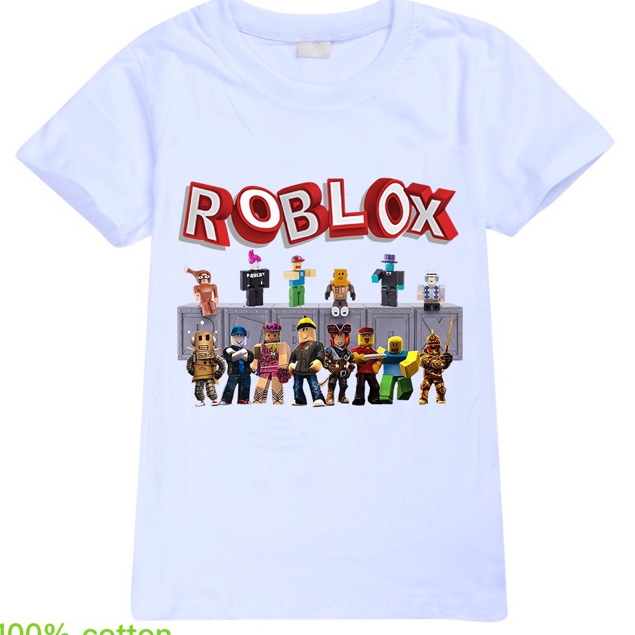 Áo thun bé trai và bé gái in hình Game ROBLOX, Chất liệu cotton thoáng mát mềm mịn, Hình in không bong tróc, SSSHOP