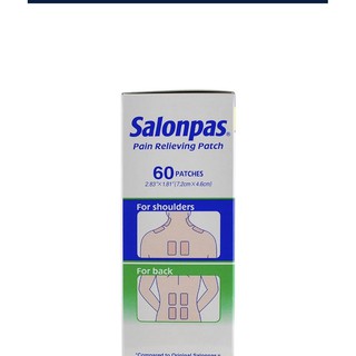 (Hàng Mỹ) Miếng dán salonpas 1 hộp gồm 60 miếng