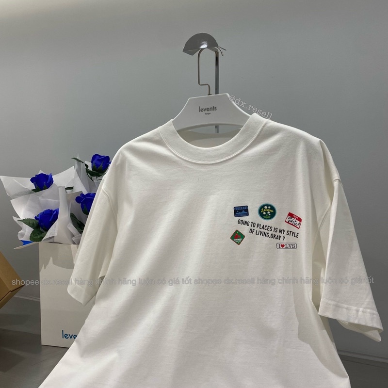 Áo Thun LEVENTS  TRAVEL TEE/ CREAM WHITE Và BLACK