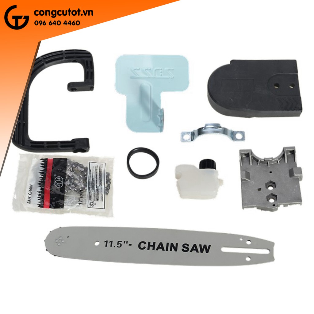 Bộ Chuyển Đổi Cưa Xích Gắn Máy Mài Máy Cắt Cầm Tay Hàng Loại Tốt Bình Tra Nhớt Tự Động 11.5 Inch