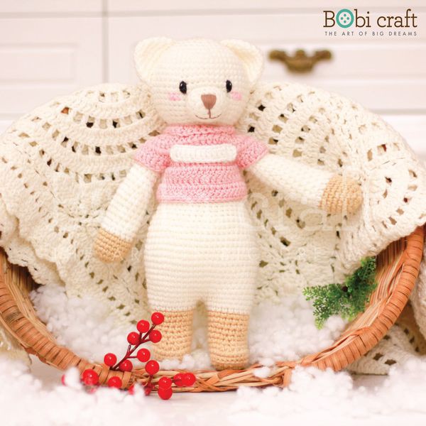 THÚ BÔNG LEN GẤU LIZZIE ĐỨNG BOBI CRAFT