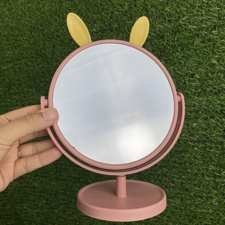 Gương trang điểm để bàn tai mèo fullcolor