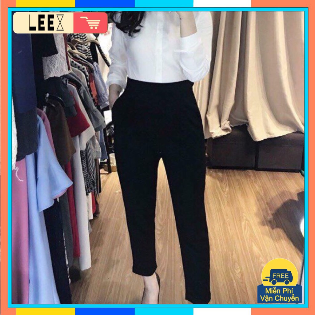[Hình thật sàn] Quần tây baggy đen [ đủ size SML XL] chất đẹp và dày