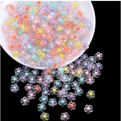 5/10/20 Hạt nhựa hình hoa trong suốt 12mm làm trang sức