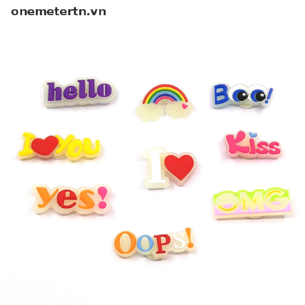 Onemetertn Khóa Giày DIY Dạ Quang Dễ Thương