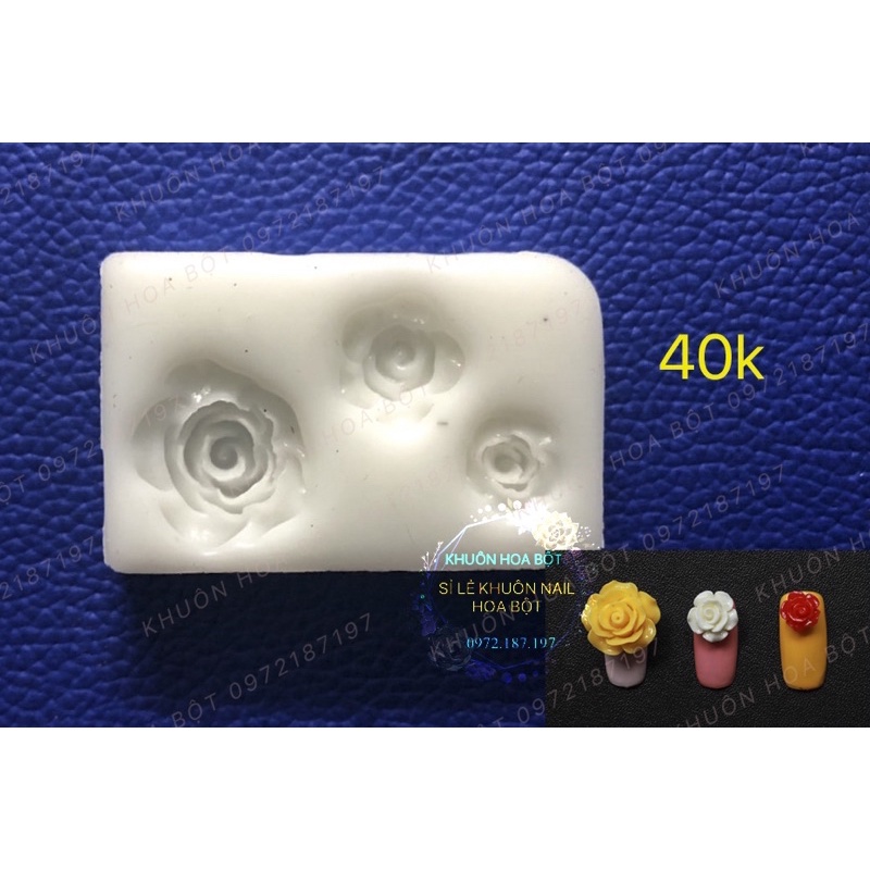 Khuôn hoa hồng, khuôn hoa nail