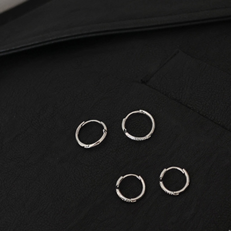 Bông Tai Ngôi Sao / Hình Tròn Đơn Giản Phong Cách punk Cá Tính Cho Nam Và Nữ