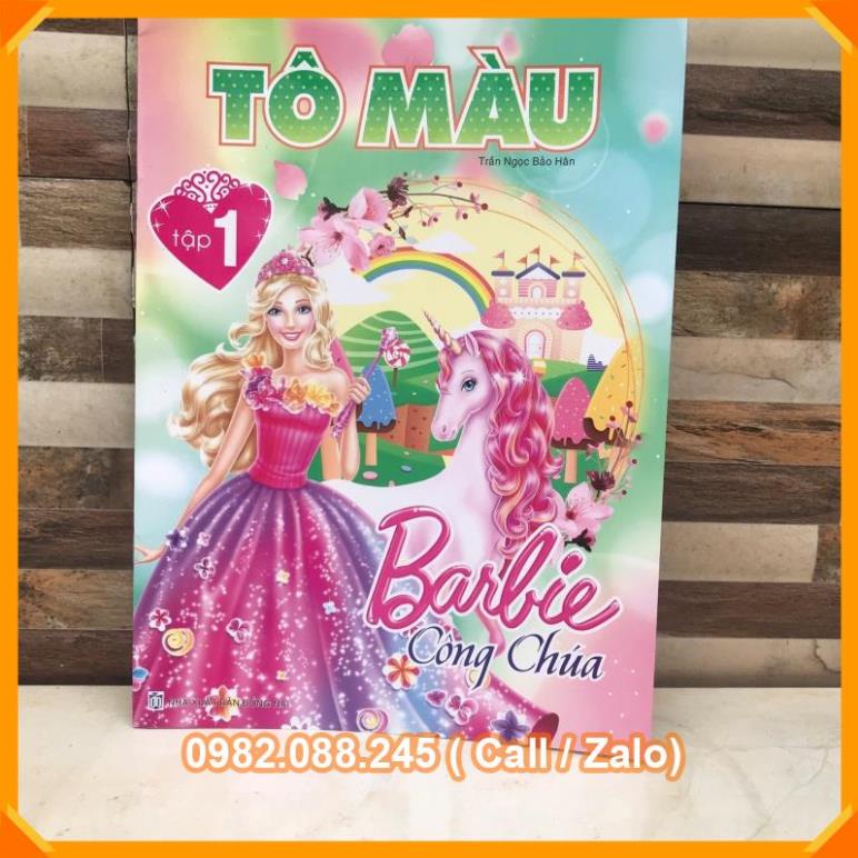 COMBO 4 VỞ BARBIE TÔ MÀU CÔNG CHÚA [VPP Cường Phát]