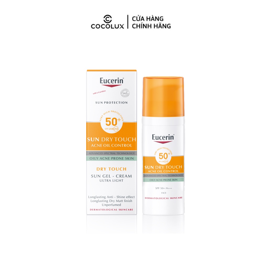 Gel Chống Nắng Cho Da Nhờn Mụn Eucerin SPF50+ 50ml Cocolux