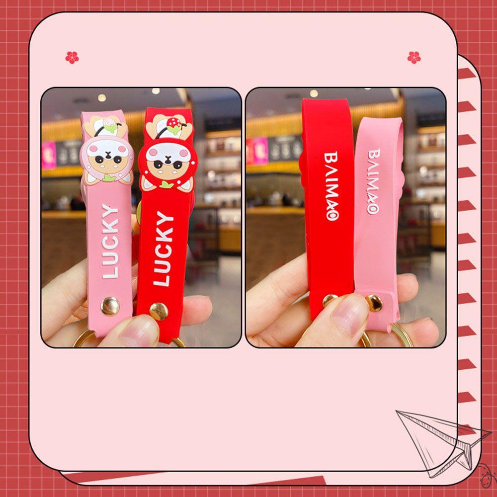 Móc Chìa Khóa Bằng Silicone Hình Chú Chó Shiba Inu Dễ Thương