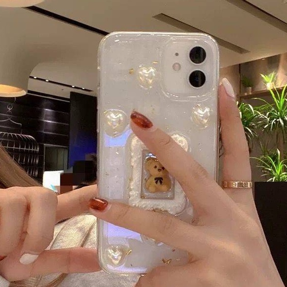 Ốp Điện Thoại Hình Gấu Đáng Yêu Cho Iphone 12 / 11 / 8plus / 7 / Xr / Xsmax / Promax
