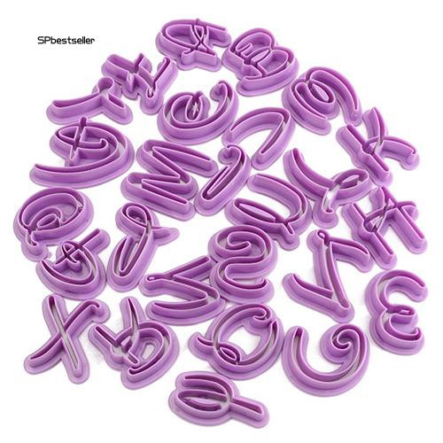 Khuôn nhấn bánh hình 26 chữ cái trang trí bánh kem tiện dụng