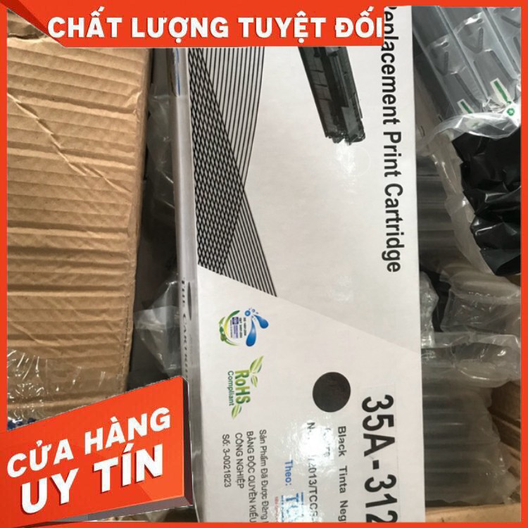 Hộp mực 35a có hộp giấy cho máy in HP P1005,1006 Canon 3018,3010,3050,3020,3100