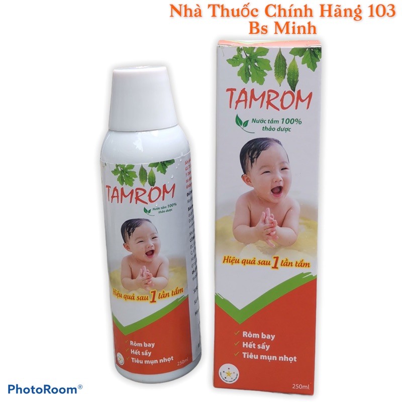 Nước Tắm Thảo Dược Cho Bé Giảm Rôm Sảy, rôm sẩy- TAMROM rôm xảy Giúp thanh nhiệt giải độc, chống viêm kháng dị ứng