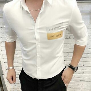 Áo Sơmi trắng in D&G 3D