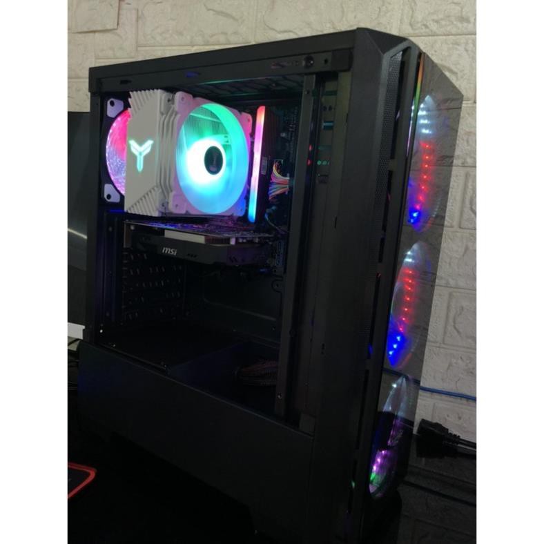 hàng chính hãng -  bộ máy tính chơi GAME Ram 16G + Màn hình 24” cong ful viền 75hz | BigBuy360 - bigbuy360.vn