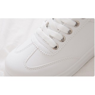 Giày đế độn trắng, giày bata trắng, Giày sneaker nữ