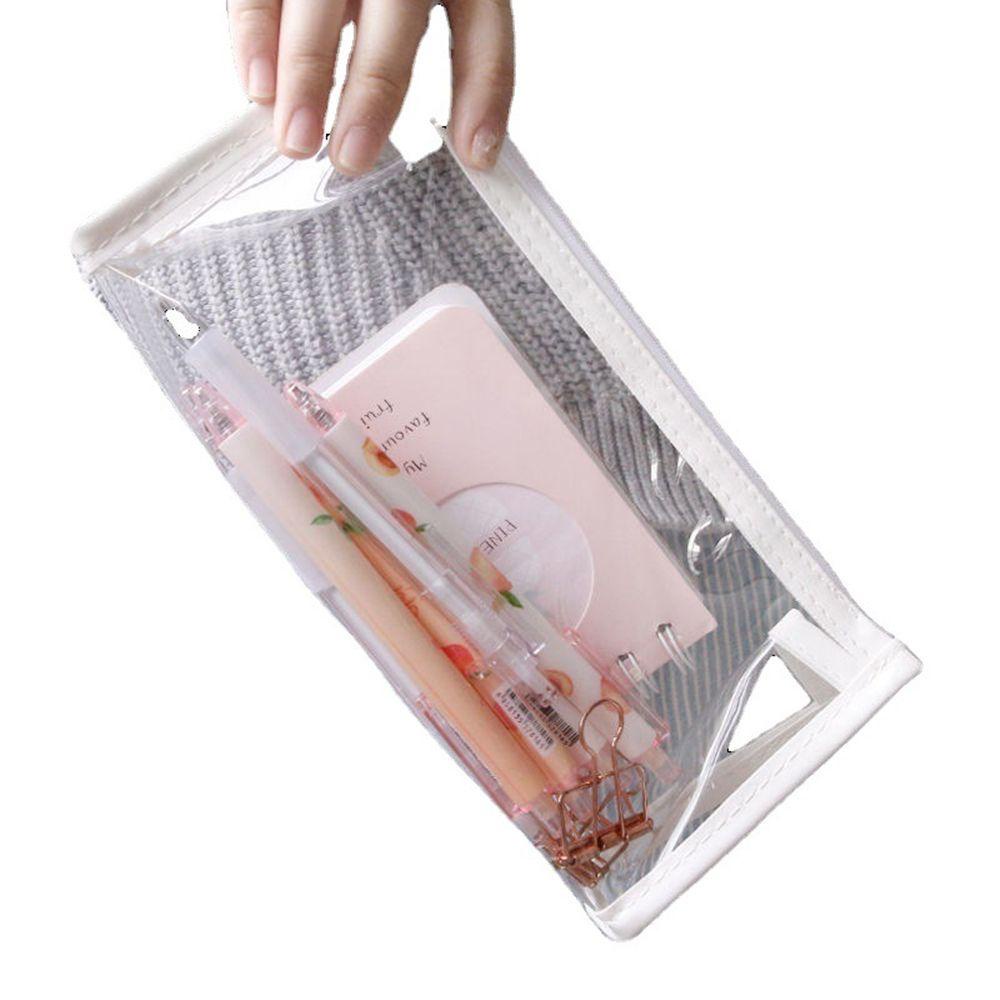 Túi Đựng Bút Trong Suốt Chống Nước Sức Chứa Lớn Phong Cách Hàn Quốc Ốp