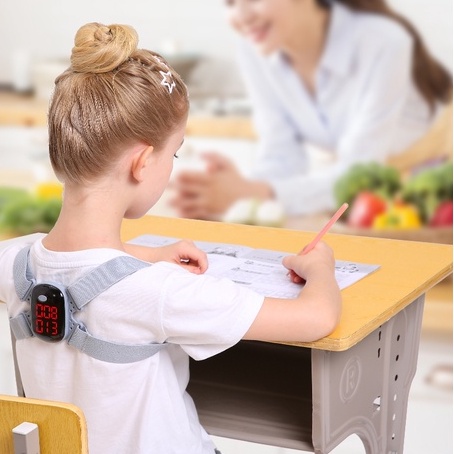 Đai chống gù lưng thông minh Kelly cho trẻ em, điều chỉnh tư thế ngồi với màn hình LCD, pin sạc 400mA - Bảo hành 6 tháng
