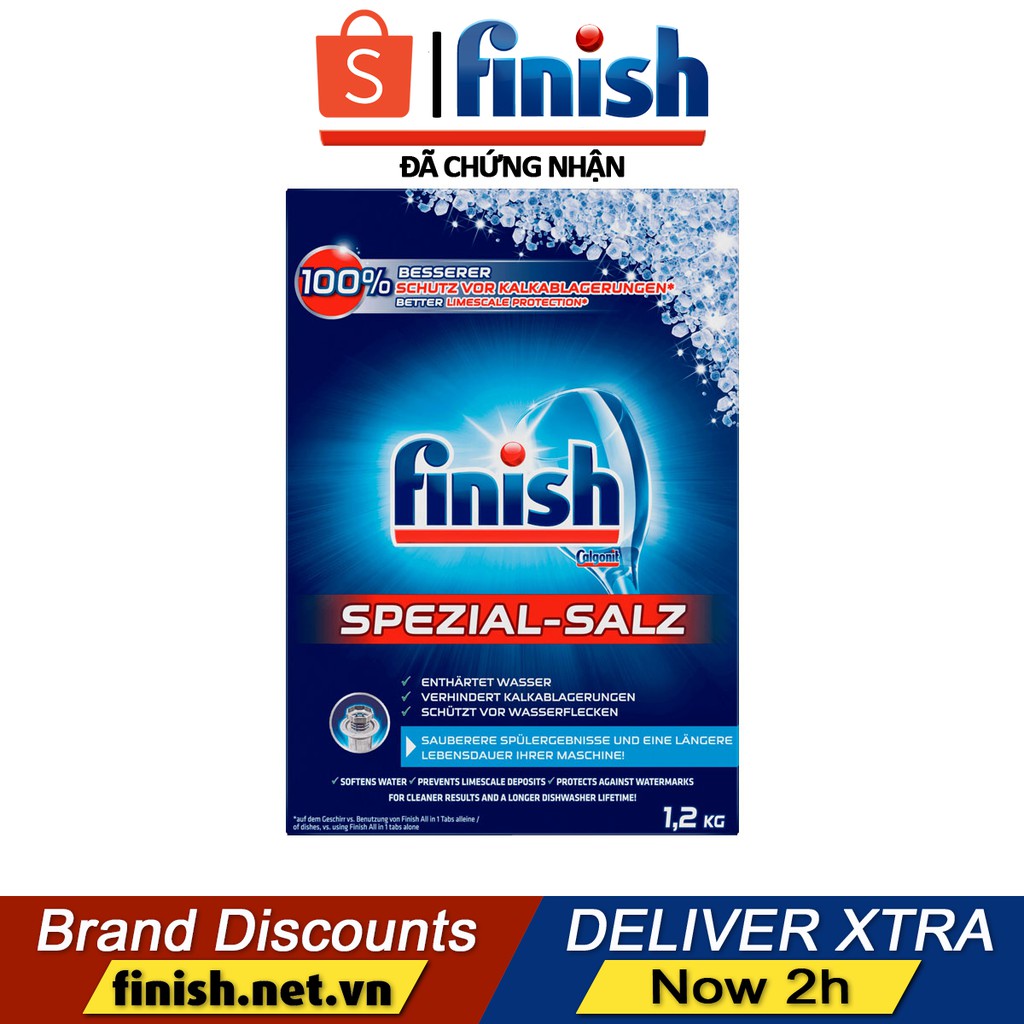Muối rửa bát làm mềm nước Finish 1.2 kg