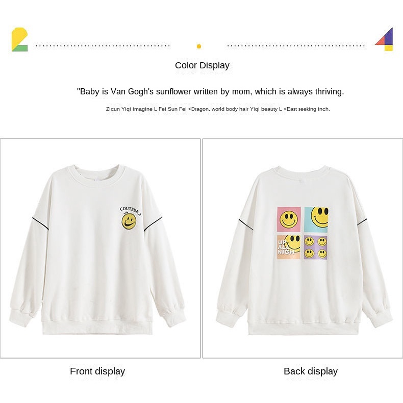 Áo Sweater dáng rộng thời trang hàn quốc dành cho bé gái