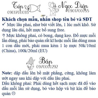 [Tên+SĐT] Con dấu ghi tên bé