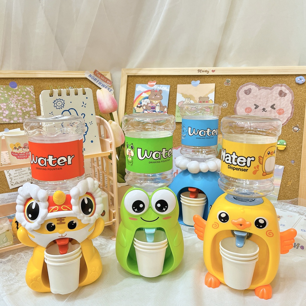 Bình nước mini, đồ chơi máy lọc nước hình động vật ngộ nghĩnh dành cho trẻ em