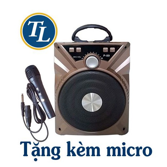 Loa Karaoke Bluetooth tặng kèm micro p88 p89 kẹo kéo