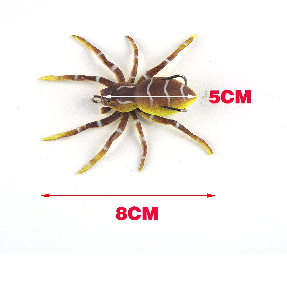 Mồi Câu Cá Giả Mềm Mại Hình Nhện 8cm 7g