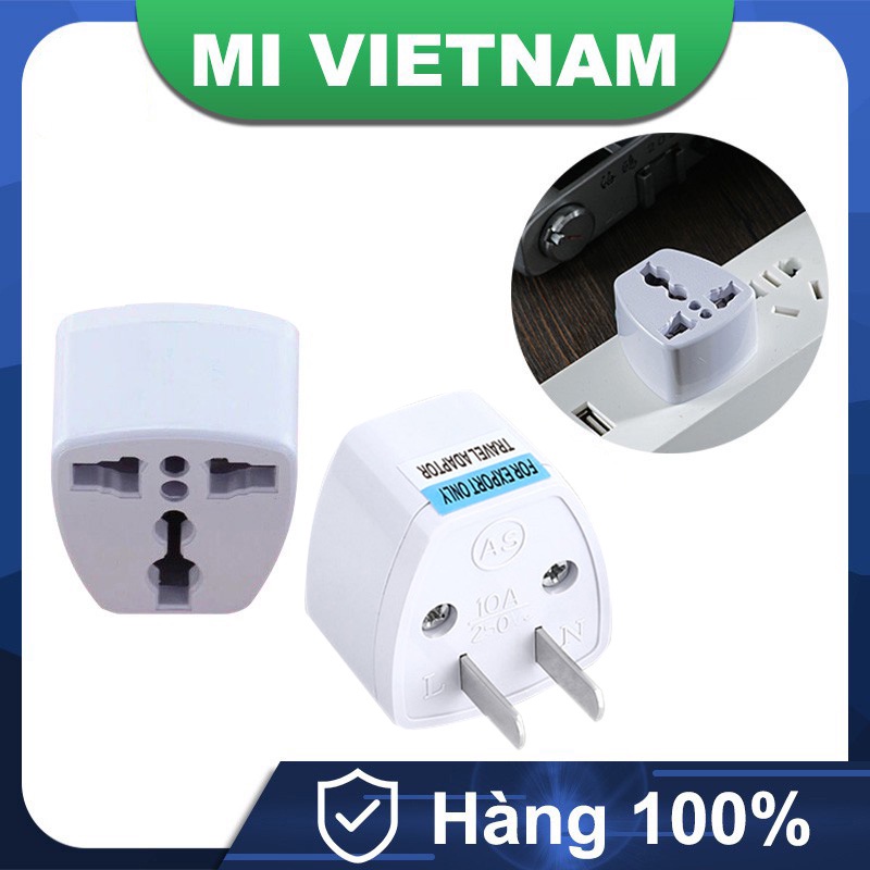 Phích cắm chuyển đổi từ 2 chân sang 3 chân 250V 10A