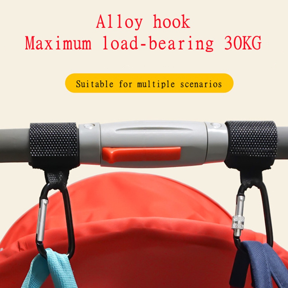 Móc treo đồ gắn xe đẩy em bé bằng kim loại nhiều màu cao cấp