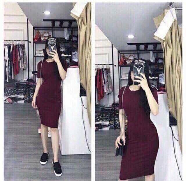 Váy Body Cổ Tròn Xẻ Sau 🌸 Hàng Đẹp 🌸 VN03 | BigBuy360 - bigbuy360.vn