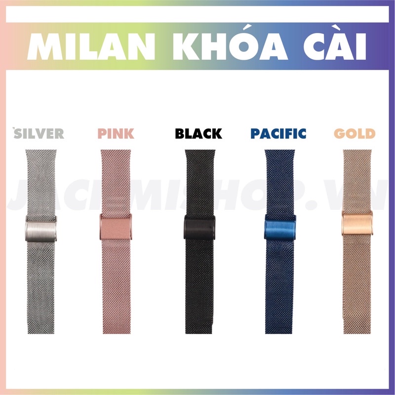 [FULL BOX] Dây MILAN Thép bản nhỏ khóa cài cho Apple Watch Series 1/2/3/4/5/6/7