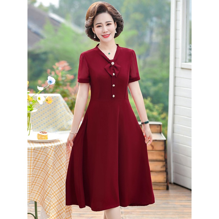 Đầm Cưới Sang Trọng Thời Trang Mùa Hè Cho Nữ Trung Niên 40-50 Tuổi