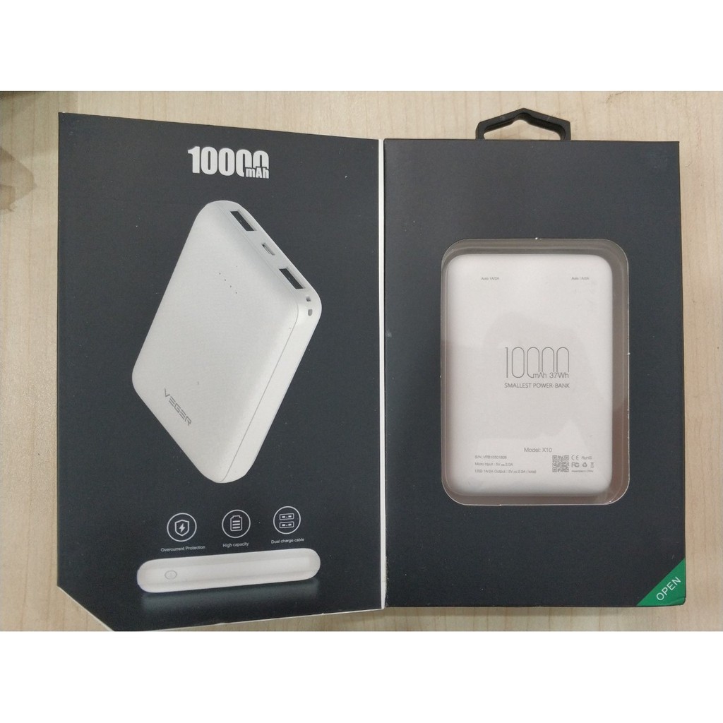 Pin sạc dự phòng Veger x10 - 10.000mAh