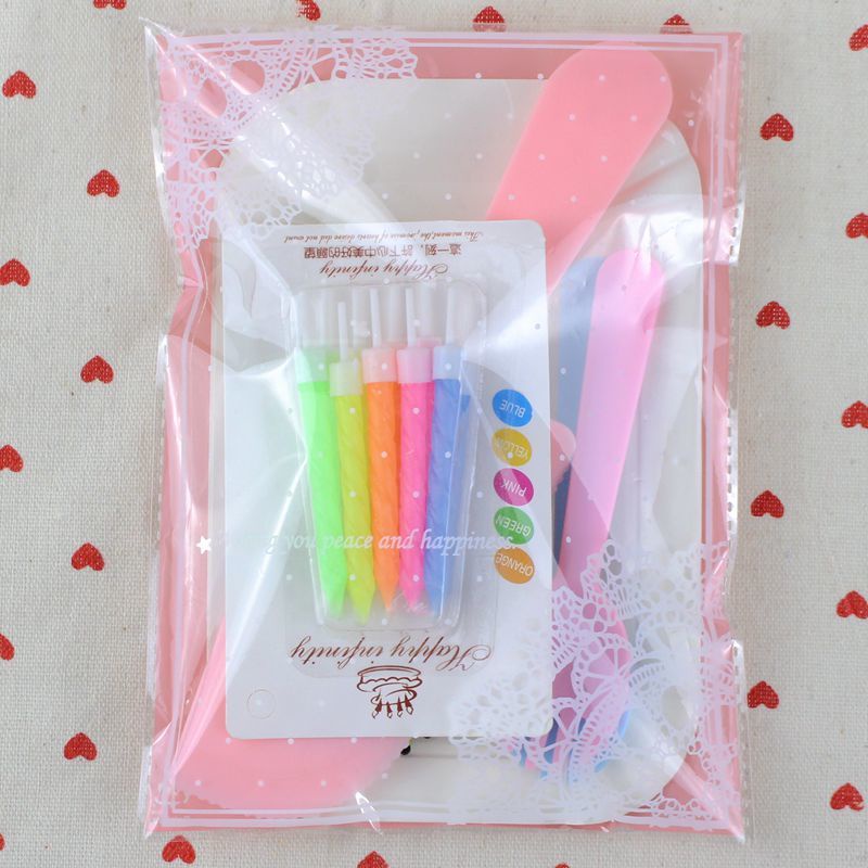 Bộ dao, dĩa, nến sinh nhật - Trang trí bánh kem, bánh sinh nhật - Pepper26 Shop