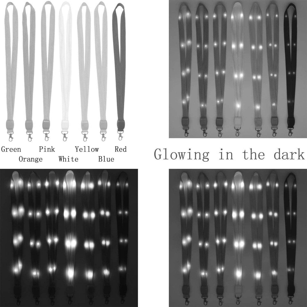 LANFY Vỏ Đựng Thẻ ID / Thẻ ID Có Đèn Nhấp Nháy Kèm Dây Đeo Quyến Rũ Cho Học Sinh / Nhân Viên Văn