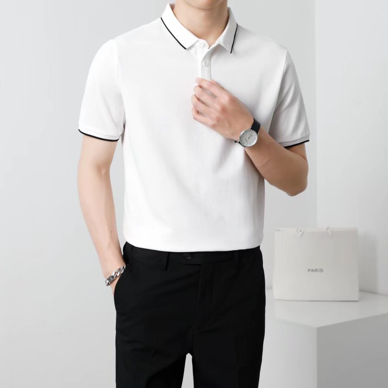 Áo Thun Polo Tay Ngắn Dáng Rộng Màu Sắc Đơn Giản Thời Trang Mùa Hè Cho Nam Giới Có 4 Màu Size M-2XL