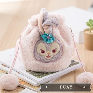 &Cute cartoon ballet rabbit plush drawstring bag bundle pock