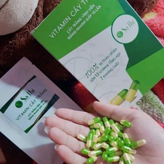 Vitamin cấy trắng Sa Thị, vitamin chính hãng Sa Thị, viên dạng con nhộng.