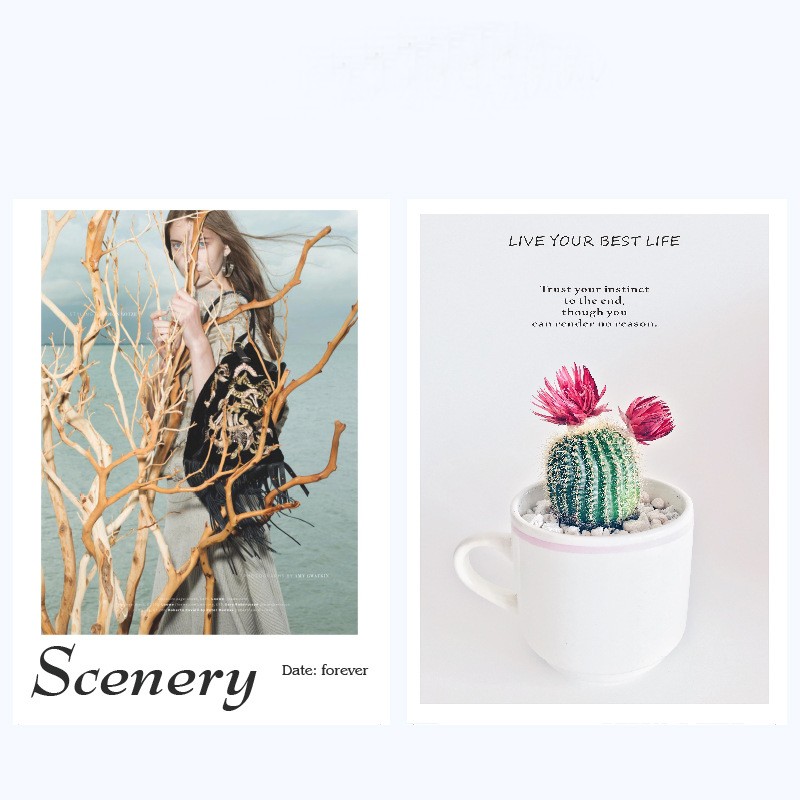 Poster Tạp Chí 2 Mặt Chụp Ảnh Lookbook Thời Trang Trang Trí Sản Phẩm 20x27cm