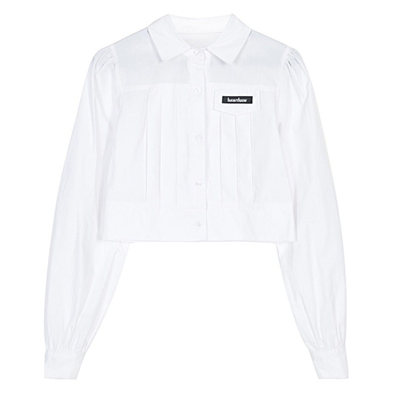 áo croptop sơ mi tay dài | BigBuy360 - bigbuy360.vn