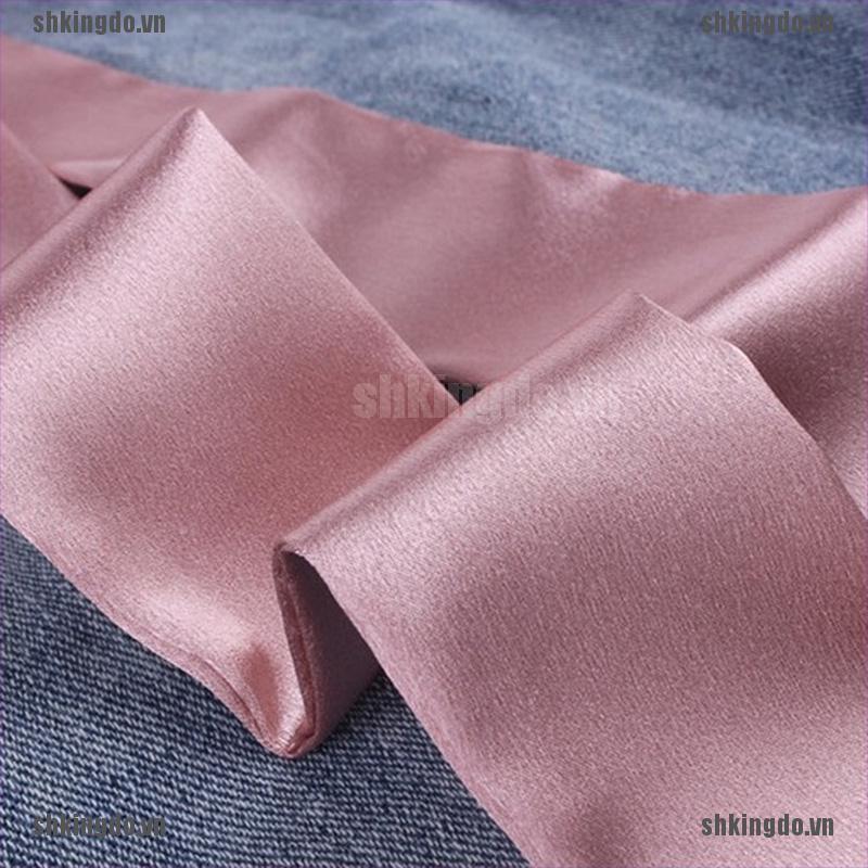 Khăn quàng đa năng chất liệu lụa trơn có thể dùng để cột nơ thắt lưng / dây cột đầm dành cho nữ