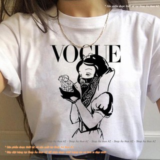 Áo thun nữ thiết kế phong cách Vogue Bạch Tuyết - Cotton Thái M2465