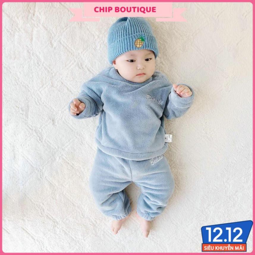 COMBO 2 Bộ Nỉ Lót Nhung, Áo Nỉ Cho Bé Cực Xinh ,Cực Dày ,Siêu Sịn