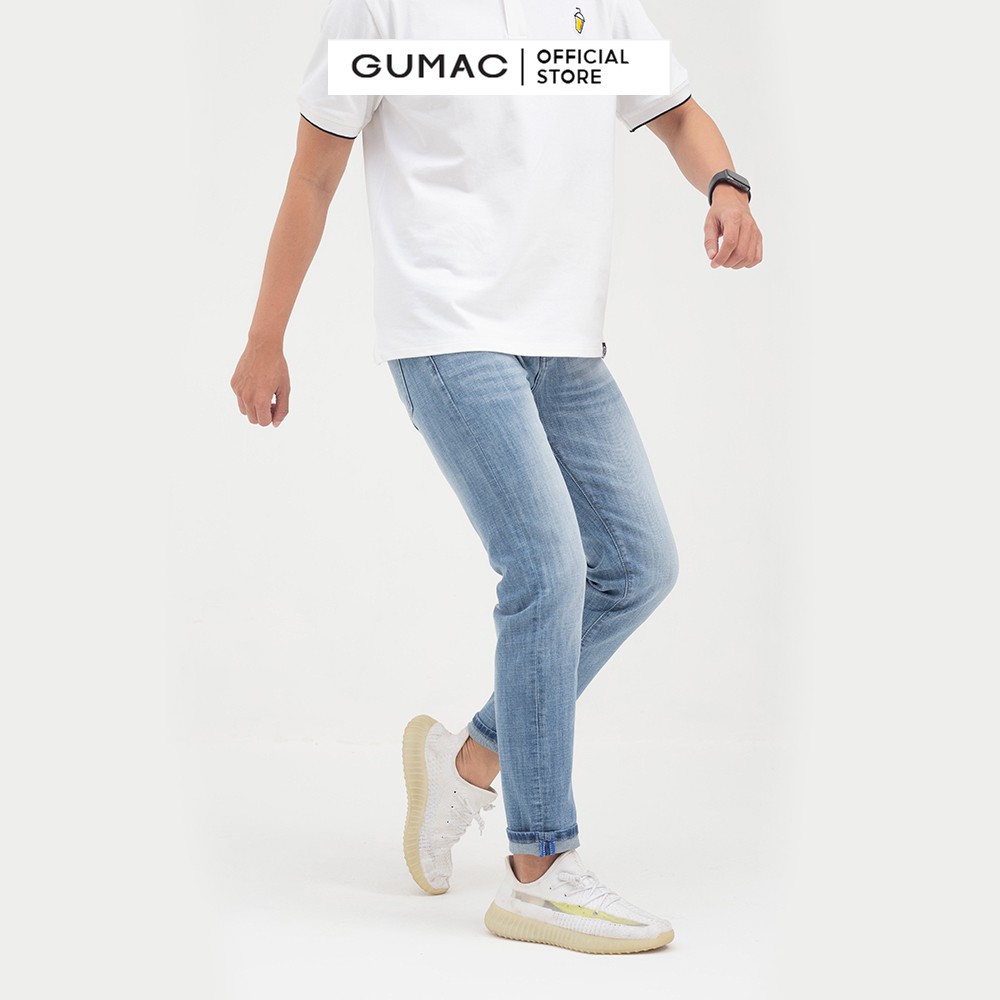[Mã WABRGD12 giảm 10% đơn 250K] Quần jean nam wash GUMAC màu xanh, siêu ngầu QJNB787 | BigBuy360 - bigbuy360.vn